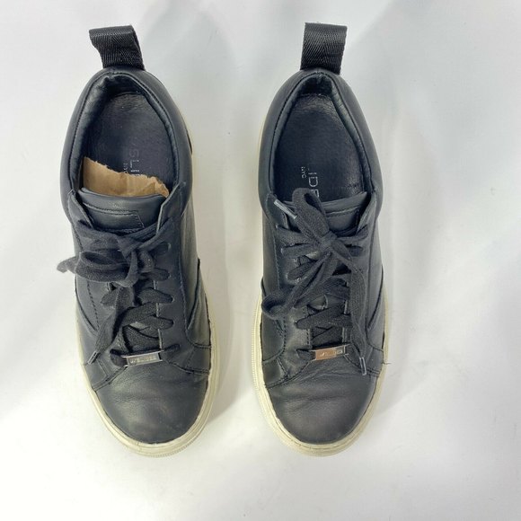J/Slides Womens Courto Black Leather Lace Up Platform Sneakers Shoes Size 6.5 M - Picture 5 of 11